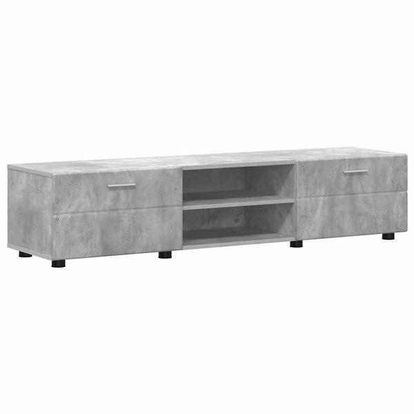 TV-Schrank Set mit Regal Beton Grau