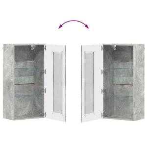 TV-Schrank Set mit Regal Beton Grau