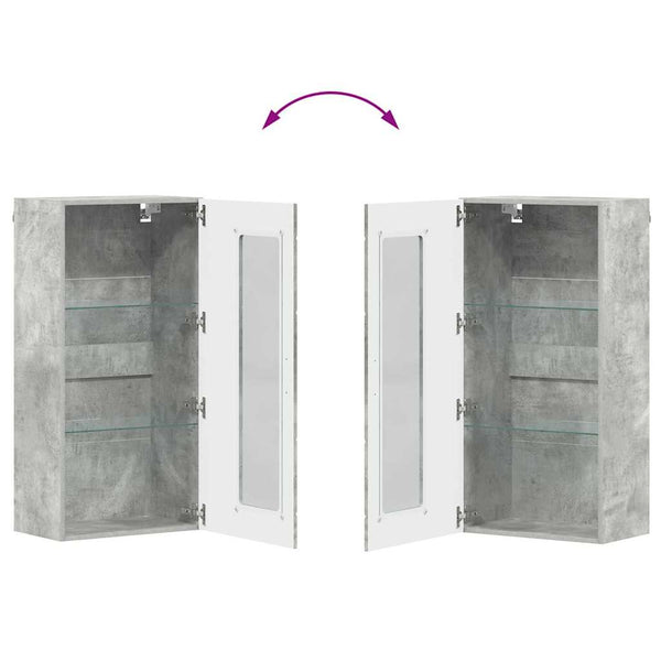TV-Schrank Set mit Regal Beton Grau