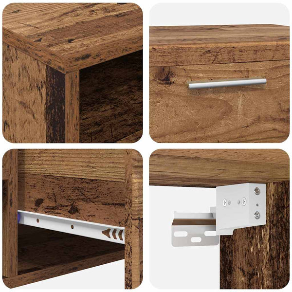 TV-Schrank Set 3-teilig Altholz