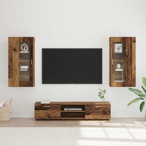 TV-Schrank Set 3-teilig Altholz