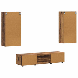 TV-Schrank Set 3-teilig Altholz