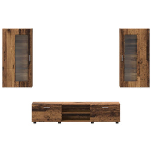 TV-Schrank Set 3-teilig Altholz
