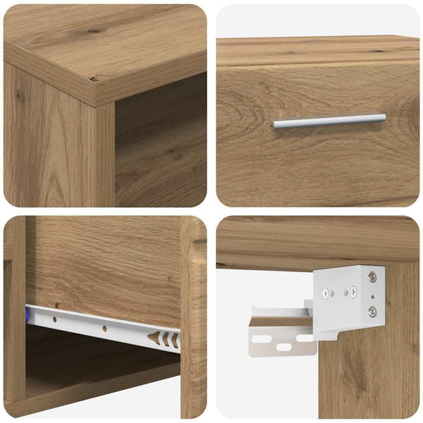 TV-Schrank Set FLORIN Artisan-Eiche 3-teilig