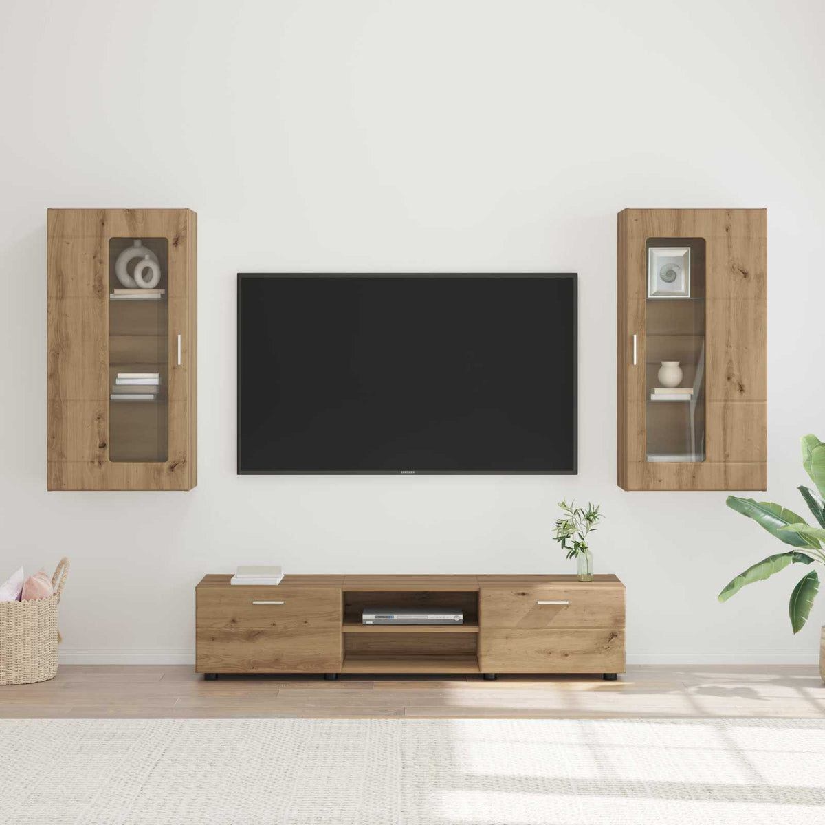 TV-Schrank Set FLORIN Artisan-Eiche 3-teilig