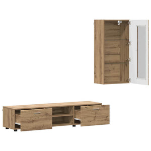 TV-Schrank Set FLORIN Artisan-Eiche 3-teilig
