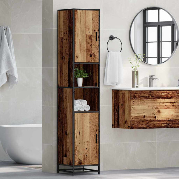 vidaXL Bathroom Furniture Set Reclaimed Wood 35 x 37.5 x 188.5 cm Engineered Wood