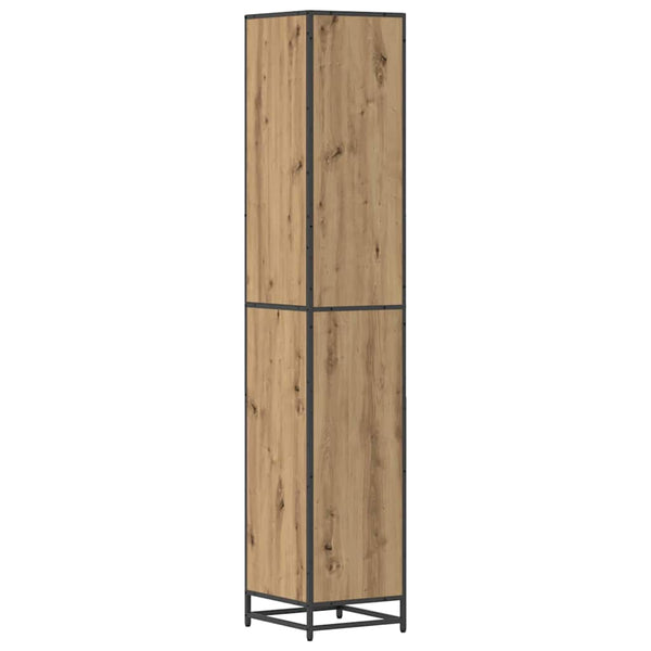 vidaXL Bathroom Furniture Set with Door Artisan Oak 35 x 37.5 x 188.5 cm