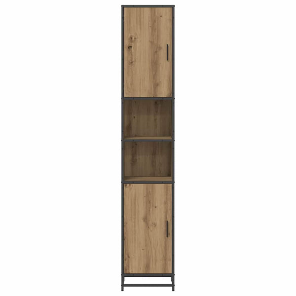 vidaXL Bathroom Furniture Set with Door Artisan Oak 35 x 37.5 x 188.5 cm