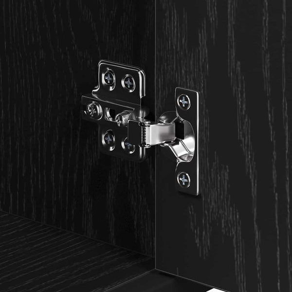 vidaXL Bathroom Furniture Set Black Oak Look 35 x 37.5 x 188.5 cm
