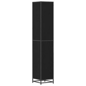 vidaXL Bathroom Furniture Set Black Oak Look 35 x 37.5 x 188.5 cm
