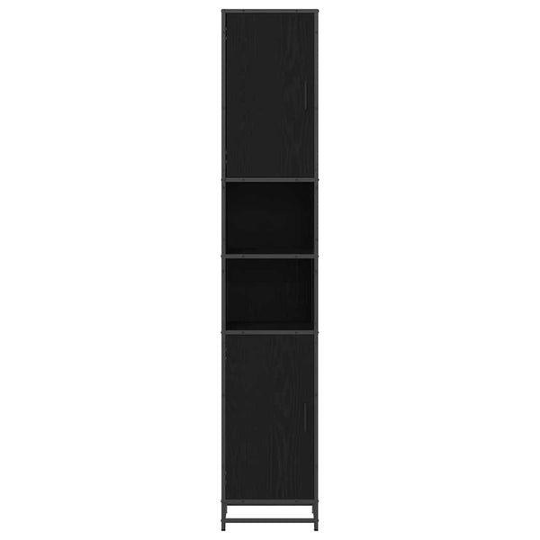vidaXL Bathroom Furniture Set Black Oak Look 35 x 37.5 x 188.5 cm