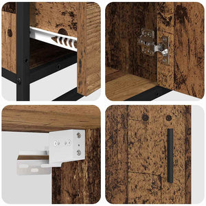 vidaXL Bathroom Furniture Set with Drawers 4 pcs Reclaimed Wood Engineered Wood