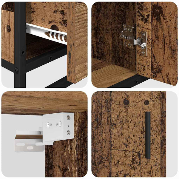 vidaXL Bathroom Furniture Set with Drawers 4 pcs Reclaimed Wood Engineered Wood