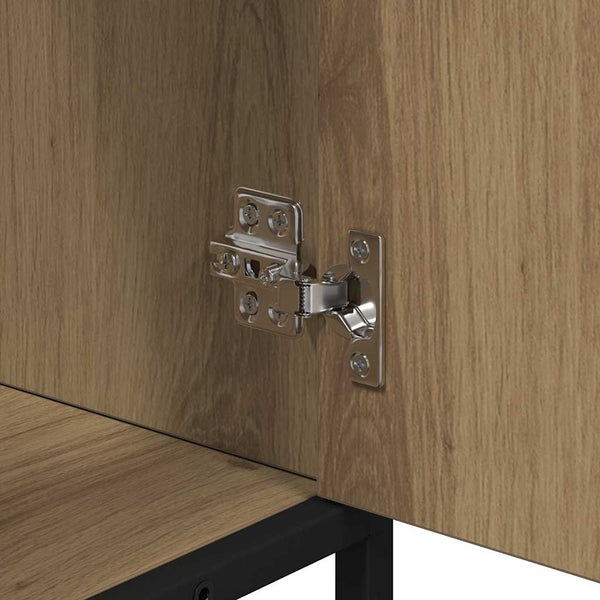 vidaXL Bathroom Furniture Set with Shelf 2 pcs Engineered Wood Artisan Oak