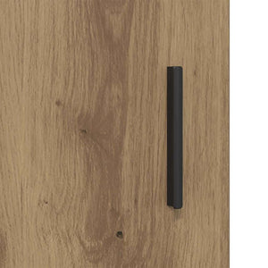 vidaXL Bathroom Furniture Set with Shelf 2 pcs Engineered Wood Artisan Oak