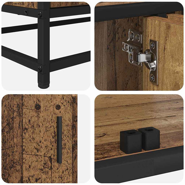 vidaXL TV Unit 2 pcs Reclaimed Wood 240 x 35 x 41 cm Engineered Wood