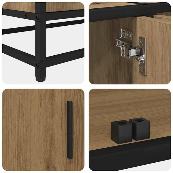 vidaXL TV Cabinets 2 pcs Artisan Oak 240 x 35 x 41 cm Engineered Wood