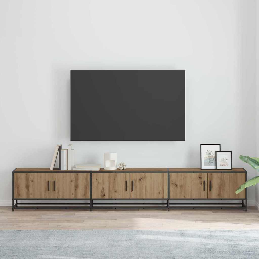 vidaXL TV Cabinets 2 pcs Artisan Oak 240 x 35 x 41 cm Engineered Wood