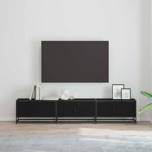 vidaXL TV Cabinets 2 pcs Black Oak Effect 210 x 35 x 41 cm