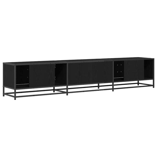 vidaXL TV Cabinets 2 pcs Black Oak Effect 210 x 35 x 41 cm