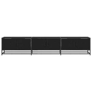 vidaXL TV Cabinets 2 pcs Black Oak Effect 210 x 35 x 41 cm