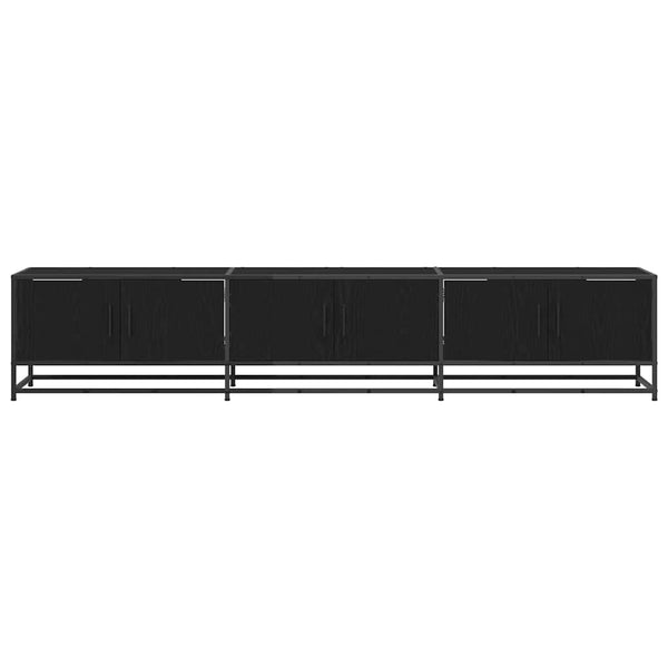 vidaXL TV Cabinets 2 pcs Black Oak Effect 210 x 35 x 41 cm