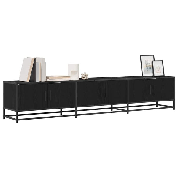 vidaXL TV Cabinets 2 pcs Black Oak Effect 210 x 35 x 41 cm
