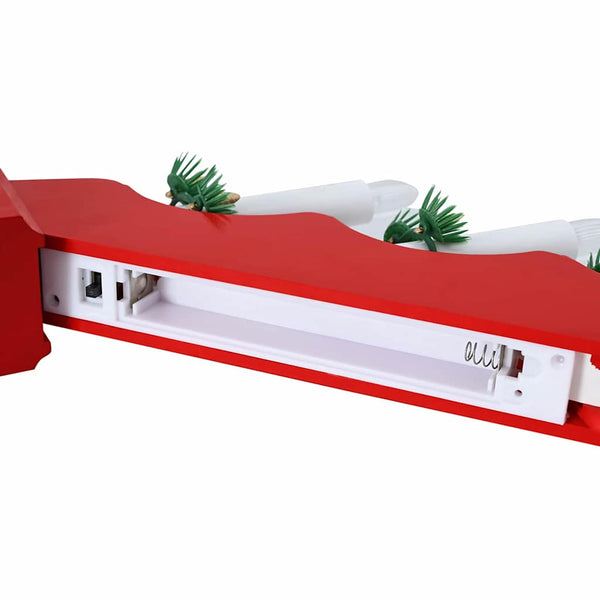 vidaXL Christmas Candle Arch with 7 LEDs 3 pcs Red 39.5 x 5 x 29 cm