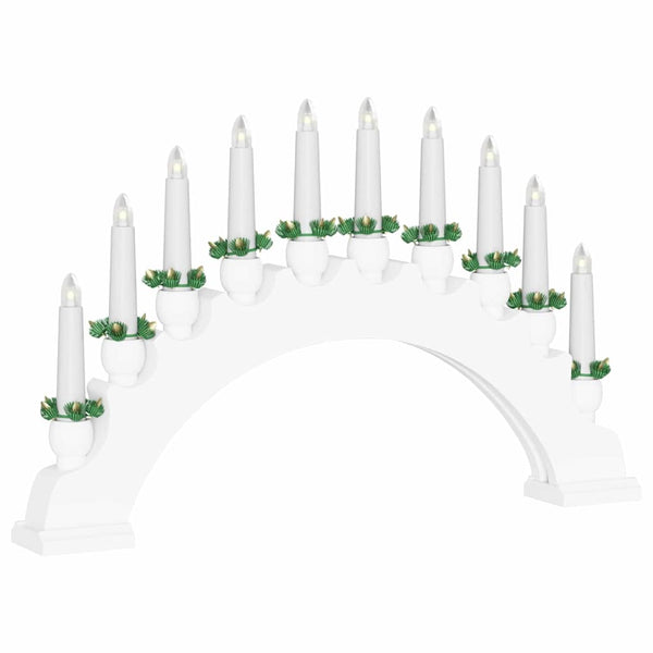 vidaXL Christmas Candle Arch with 10 LED Candles White 47 x 5 x 29 cm
