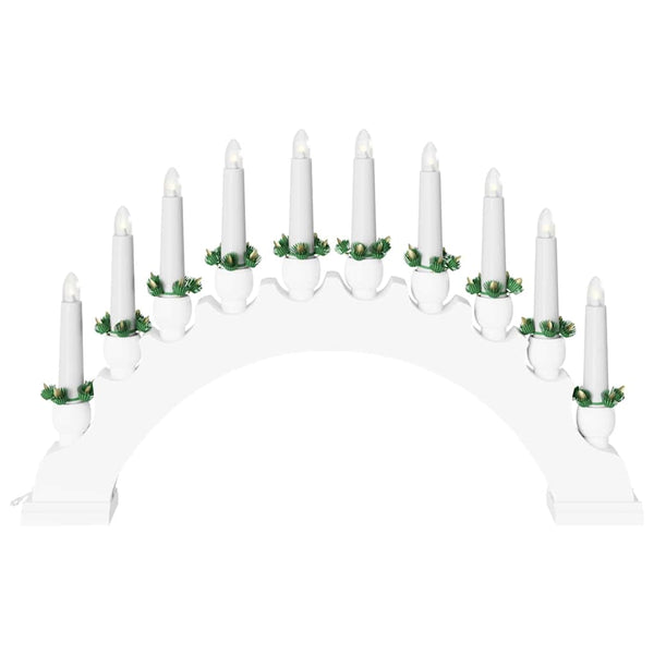 vidaXL Christmas Candle Arch with 10 LED Candles White 47 x 5 x 29 cm