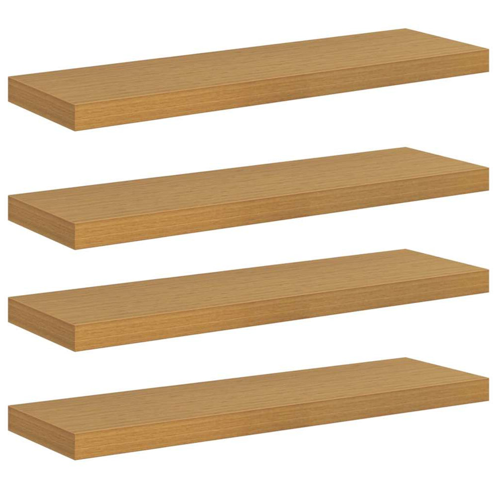 Beige Wandregal, 4er Set, 90cm