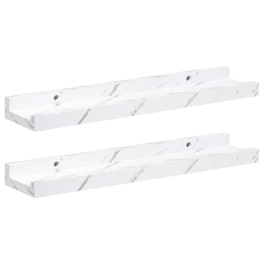 Wandregal Weiß Marmor Optik 2er Set