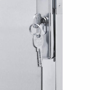 vidaXL Garden Gate with Lock Silver 96 x 200 cm Stainless Steel