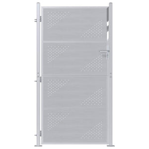 vidaXL Garden Gate with Lock Silver 96 x 200 cm Stainless Steel
