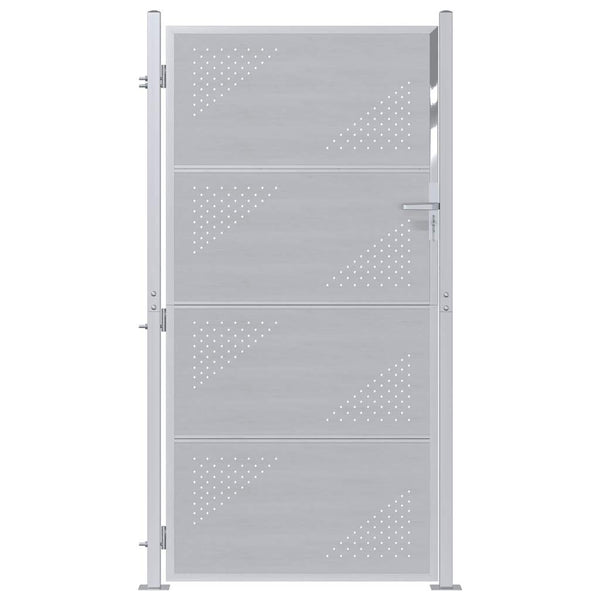 vidaXL Garden Gate with Lock Silver 96 x 200 cm Stainless Steel