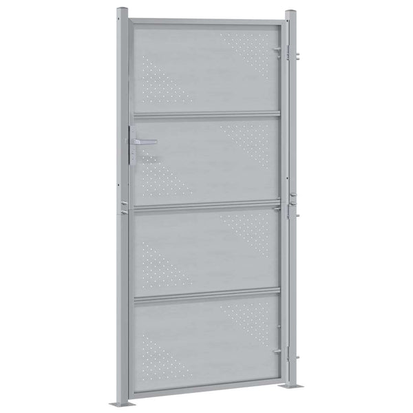 vidaXL Garden Gate with Lock Silver 96 x 200 cm Stainless Steel