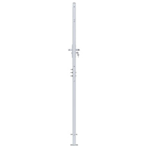 vidaXL Garden Gate with Lock Silver 96 x 200 cm Stainless Steel