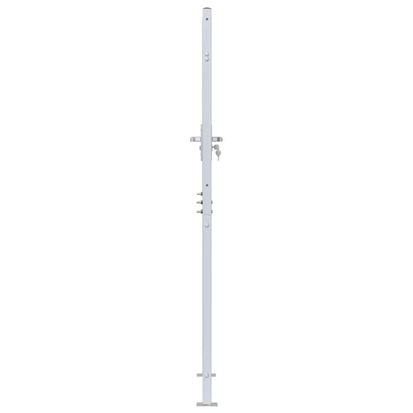 vidaXL Garden Gate with Lock Silver 96 x 200 cm Stainless Steel