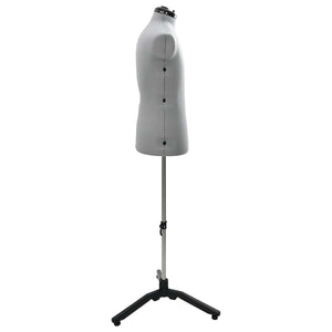 vidaXL Adjustable Male Dressmaking Dummy Grey 37.5-45.5 Inches