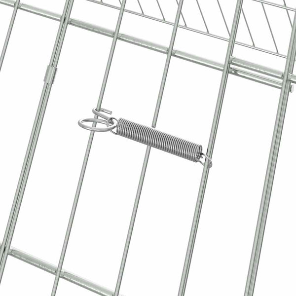 vidaXL Rabbit Cage Silver 650 x 100 x 85 cm Galvanized Steel
