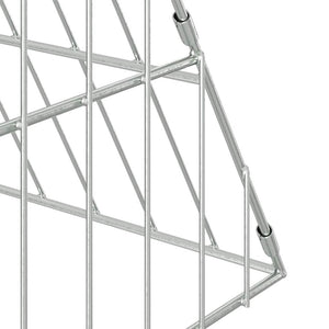 vidaXL Rabbit Cage Silver 650 x 100 x 85 cm Galvanized Steel