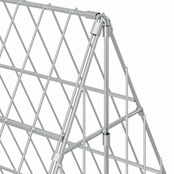 vidaXL Rabbit Cage Silver 650 x 100 x 85 cm Galvanized Steel