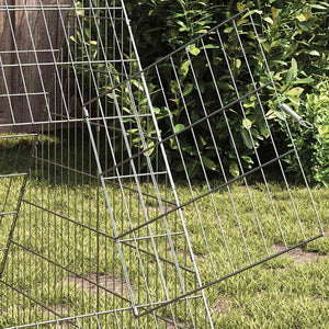 vidaXL Rabbit Cage Silver 650 x 100 x 85 cm Galvanized Steel