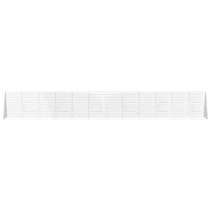 vidaXL Rabbit Cage Silver 650 x 100 x 85 cm Galvanized Steel