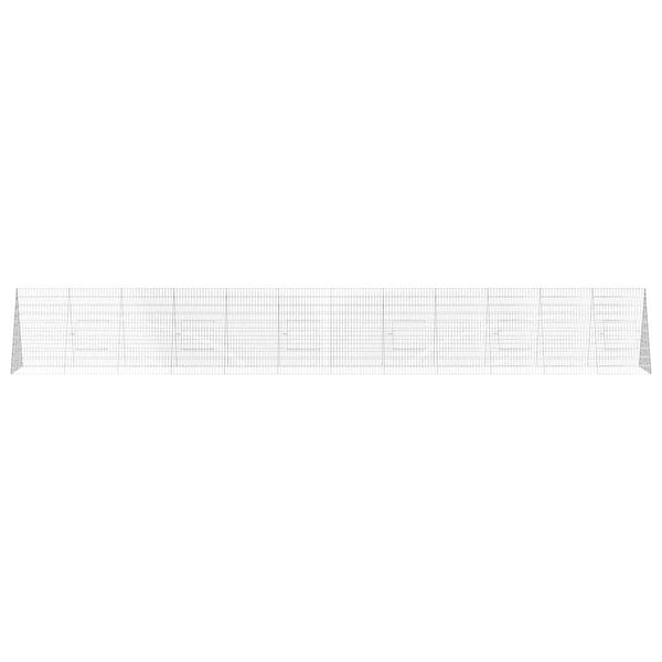 vidaXL Rabbit Cage Silver 650 x 100 x 85 cm Galvanized Steel