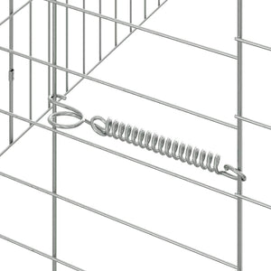vidaXL Rabbit Cage Silver 100 x 78 x 78 cm Galvanized Steel