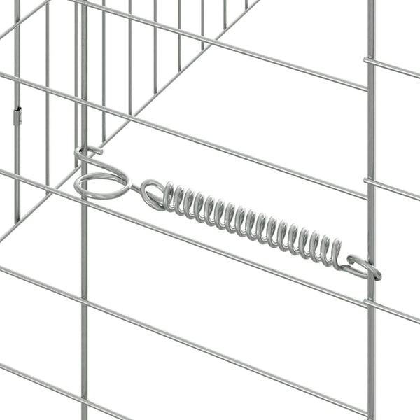 vidaXL Rabbit Cage Silver 100 x 78 x 78 cm Galvanized Steel