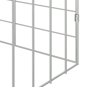 vidaXL Rabbit Cage Silver 100 x 78 x 78 cm Galvanized Steel
