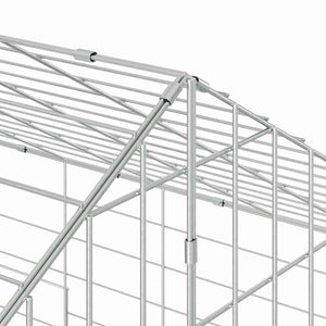 vidaXL Rabbit Cage Silver 100 x 78 x 78 cm Galvanized Steel